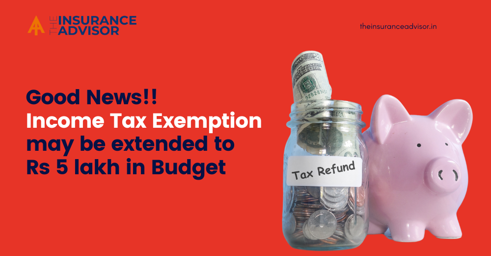 Income Tax Exemption may be extended to Rs 5 lakh in Budget-2